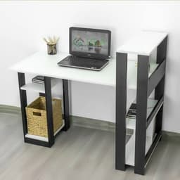 Bàn Làm Việc Kết Hợp Kệ Sách (2 Gian) và Bàn Làm Việc Di Động Có Thể Điều Chỉnh Độ Cao 6