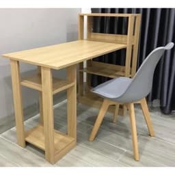 Bàn Làm Việc Kết Hợp Kệ Sách (2 Gian) và Bàn Làm Việc Di Động Có Thể Điều Chỉnh Độ Cao 3