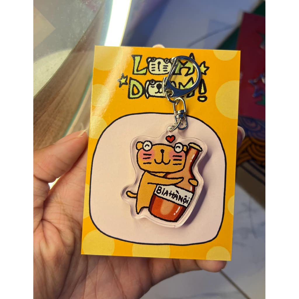 Móc khoá LomDom Ôm bia Hà Nội