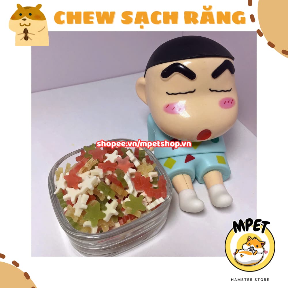 [50Gr - Snack mài răng] CHEW TRÁI CÂY SẠCH RĂNG - MÀI RĂNG, THƠM MIỆNG