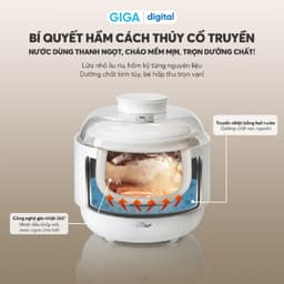 Nồi Nấu Chậm Bear DDZ-A08T8, 0.8L - Công suất 200W - 5 chế độ nấu tự động, Hàng Chính Hãng 3