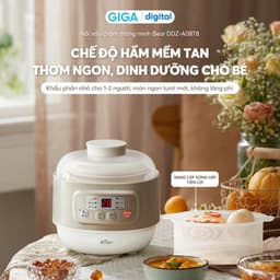 Nồi Nấu Chậm Bear DDZ-A08T8, 0.8L - Công suất 200W - 5 chế độ nấu tự động, Hàng Chính Hãng 8