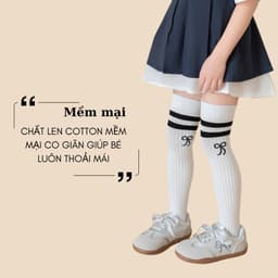 Set 5 Đôi Tất Đùi, Tất Vớ Dài Trẻ Em Style Hàn Quốc Sang Chảnh cho bé từ 1 tuổi đến 10 tuổi te106 3