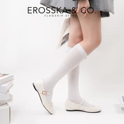 Erosska - Giày búp bê nữ hottrend balletcore đế bệt màu sắc patel - EL079 7