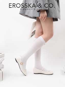 Erosska - Giày búp bê nữ hottrend balletcore đế bệt màu sắc patel - EL079 15