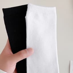 Set 5 Đôi Tất Đùi Dài Qua Gối Cho Bé Gái Cotton Trơn Mềm Mịn Phong Cách Nhật Bản te105 8