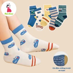 Set 5 Đôi Tất Chống Trượt Cho Bé Hình Khủng Long, Cá Sấu Từ 1-12 Tuổi  te108 2