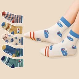 Set 5 Đôi Tất Chống Trượt Cho Bé Hình Khủng Long, Cá Sấu Từ 1-12 Tuổi  te108 7