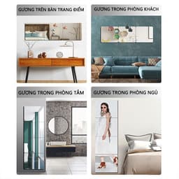 [HCM] Gương treo Dán Tường toàn thân chống vỡ soi , dán tủ quần áo, hình vuông 20*20cm -Fashinrandy 9