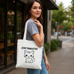 Túi Canvas, Túi Vải, Túi ToTe Dài 38cm x Rộng 33cm In Hình Bộ Sưu Tập Mèo Chất Liệu Cotton 2