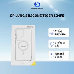 Ốp lưng Tiger Silicon trong suốt cho Samsung Galaxy S24 FE 1