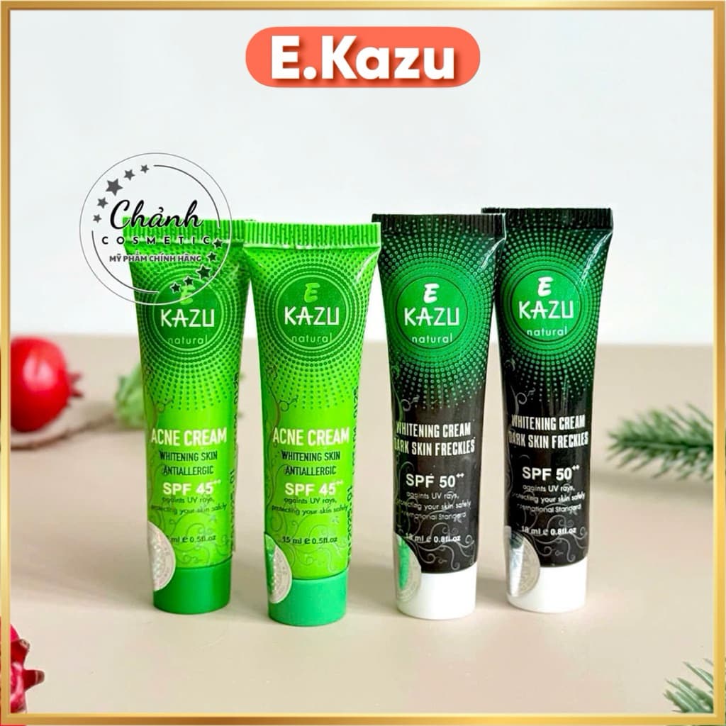 Tuýp Kem E.Kazu Tế Bào Gốc Chống Dị Ứng, Ngừa Mụn, Nám, Tàn Nhang, Dưỡng Trắng Da 15ml