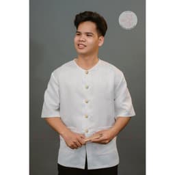 [Đặt May] Áo lẻ bà ba nam gấm chun vân xích cao cấp, may riêng theo yêu cầu 2
