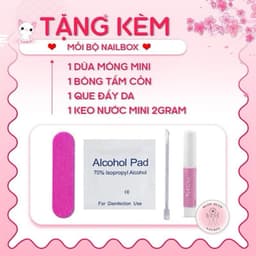 Nailbox thiết kế - Móng tay mắt mèo ánh trăng hồng thạch phối charm xinh xắn. nhatle.shopsi 7