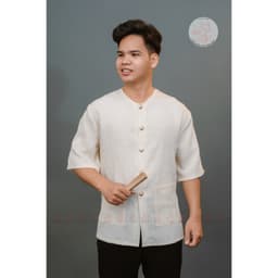 [Đặt May] Áo lẻ bà ba nam vải tafta ép cao cấp, may riêng theo yêu cầu 2