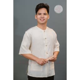 [Đặt May] Áo lẻ bà ba nam vải tafta ép cao cấp, may riêng theo yêu cầu 3