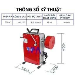 Máy thông tắc cống lò xo GQ100a sử dụng cho gia đình nhỏ gọn, hiệu quả + kèm pk đầy đủ 3