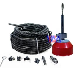 Máy thông tắc cống lò xo GQ100a sử dụng cho gia đình nhỏ gọn, hiệu quả + kèm pk đầy đủ 9