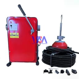 Máy thông tắc cống lò xo GQ100a sử dụng cho gia đình nhỏ gọn, hiệu quả + kèm pk đầy đủ 8