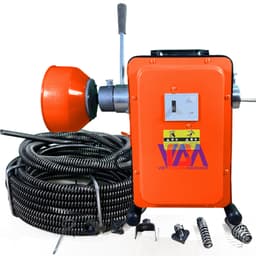 Máy thông tắc lò xo GQ180  sử dụng gia đình nhỏ gọn, hiệu quả + phụ kiện đầy đủ 8