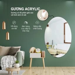 [HCM] Gương treo Dán Tường toàn thân chống vỡ soi , dán tủ quần áo, hình vuông 20*20cm -Fashinrandy 3