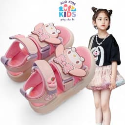 Giày Sandal Bé Gái Hoạt Hình Dễ Thương | Size 26–37 | Quai Dán Êm Chân, Chống Trượt .K600 4