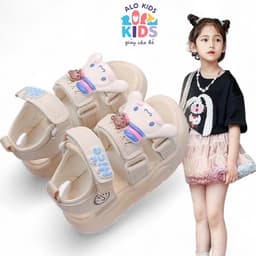 Giày Sandal Bé Gái Hoạt Hình Dễ Thương | Size 26–37 | Quai Dán Êm Chân, Chống Trượt .K600 1