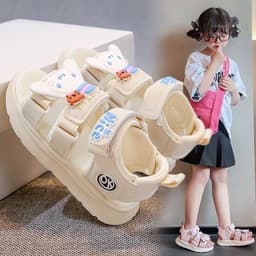 Giày Sandal Bé Gái Hoạt Hình Dễ Thương | Size 26–37 | Quai Dán Êm Chân, Chống Trượt .K600 6