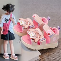 Giày Sandal Bé Gái Hoạt Hình Dễ Thương | Size 26–37 | Quai Dán Êm Chân, Chống Trượt .K600 7