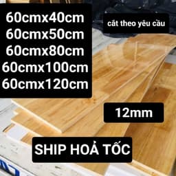 VÁN GỖ GHÉP cao su 12mm phủ bóng 1 mặt làm mặt bàn , kệ , tủ ,.....CẮT THEO YÊU CẦU 1