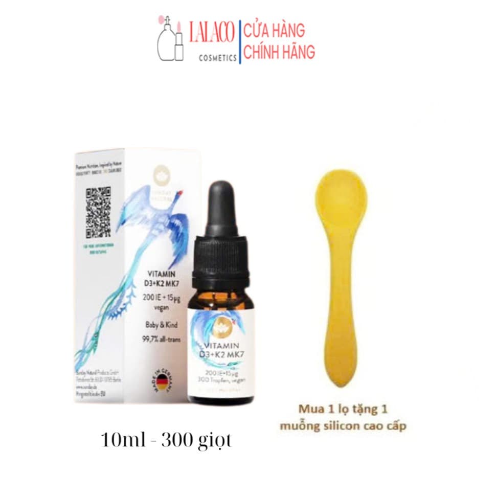 Sunday Natural - VITAMIN D3 + K2 MK7 200 IU + 15µg  cho trẻ em 0-4 tuổi