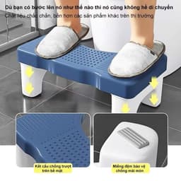 Ghế Kê Chân Toilet Chống Táo Bón, Ghế Để Chân Đi Vệ Sinh Dày Dặn Tiện Dụng Chống Trượt 7