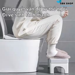 Ghế Kê Chân Toilet Chống Táo Bón, Ghế Để Chân Đi Vệ Sinh Dày Dặn Tiện Dụng Chống Trượt 4