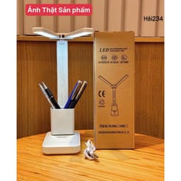 Đèn học LED 2 cánh gập tích điện đa năng kèm ống cắm bút – Bảo vệ mắt- thiết kế hiện đại 1