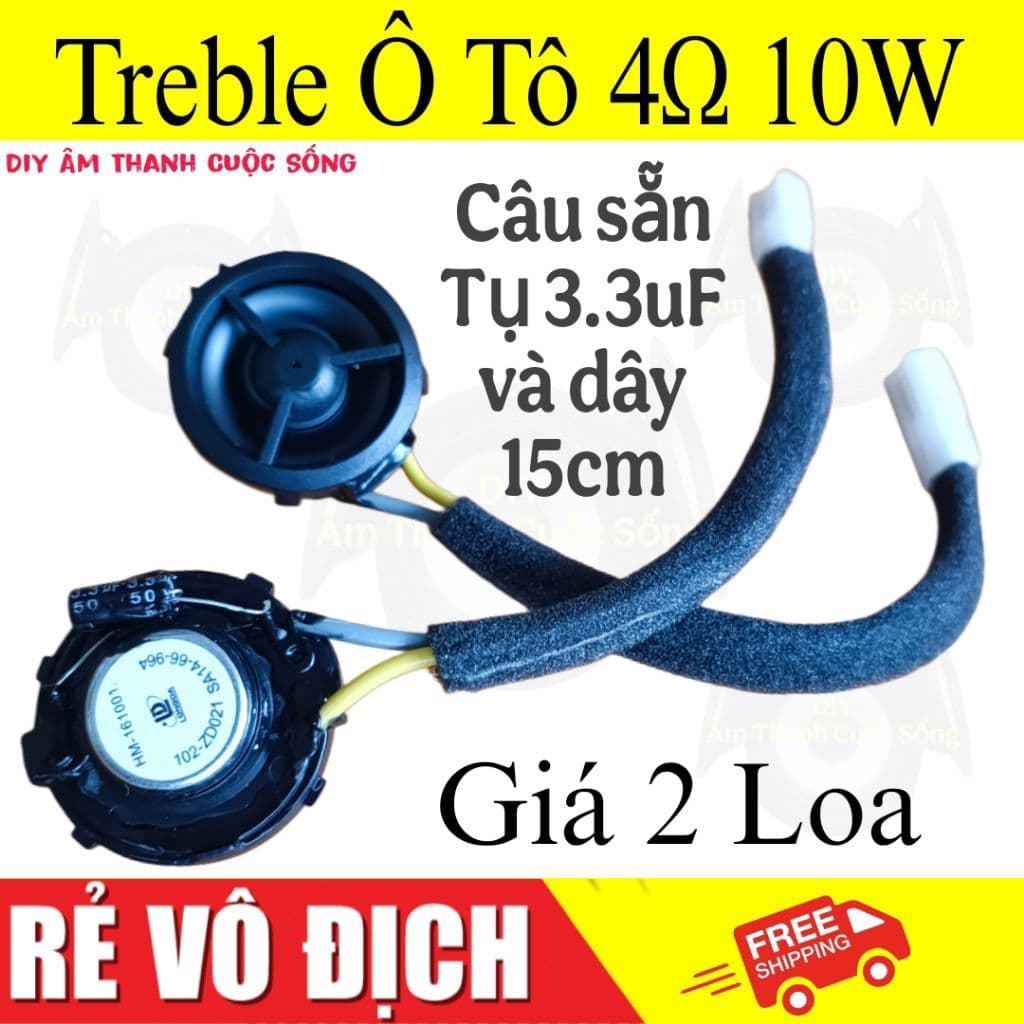 (2 Cái) Loa Treble Ô Tô 10w tháo xe Diy