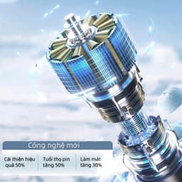 Quạt sò lạnh K801 – Pin 6000mAh – 100 cấp độ gió – Tích hợp đèn pin 6