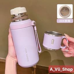 BÌNH GIỮ NHIỆT JOIN HANDS INOX 316 CAO CẤP 600ML – NẮP LÀM CỐC- CÓ LỌC TRÀ TIỆN LỢI 8