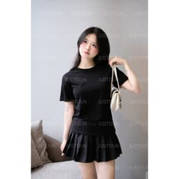 Áo Thun Nữ Baby Tee Trơn JUSTDUN A4 - Cotton 2 Chiều Co Giãn, Mềm Mại, Êm Ái, Thoải Mái, Thoáng Mát 5