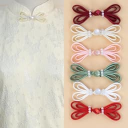 (COMBO 3 CÁI) Nút Tàu Trái Tim Kết Kiểu Cổ Trang Phụ Kiện Thêu Tay May Áo Sườn Xám Áo Dài Trung Hoa Hán Phục 4