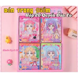Hộp 20 Quyển Dán Trang Điểm Sticker Dán Thay Váy Loại To 1
