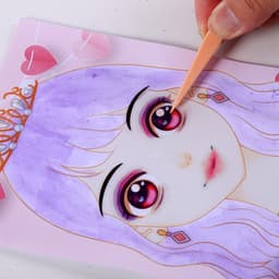 Hộp 20 Quyển Dán Trang Điểm Sticker Dán Thay Váy Loại To 2