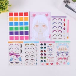 Hộp 20 Quyển Dán Trang Điểm Sticker Dán Thay Váy Loại To 4