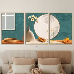 Bộ 3 Tranh Canvas Treo Tường Mèo Dễ Thương, Trang Trí Phòng Ngủ, Phòng Bếp, HomestayTranh vải 5