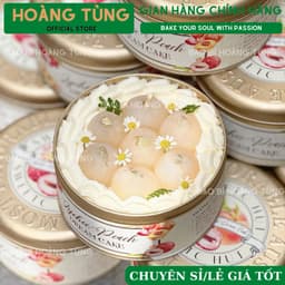 Hộp Thiếc Tròn To 13.5 cm Đựng Tiramisu, m, Mousse Ô Long Nhài Nhãn, Socola Đập Đập, Bánh Quy, Cookies, Bánh Kẹo 700ml 1