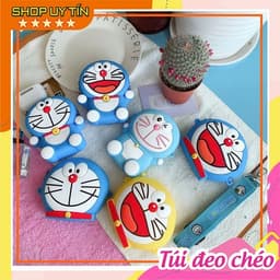[Mới] Túi xách đeo chéo silicon hình đô rê mon doraemon, thời trang dễ thương đựng bao lì xì mỹ phẩm 2