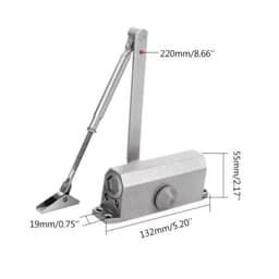 Tay Co Thủy Lực, Tay Đẩy Hơi - Củi Chỏ Hơi, Đóng Cửa Tự Động (Dừng 90 độ, Lực 25 -85kg) 4