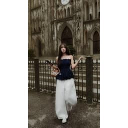 Áo cúp ngực Nữ dáng pelum bí phồng chất gió sần OLD SCHOOL, đi biển , đi chơi phong cách mẫu mới 2025 m6021 2