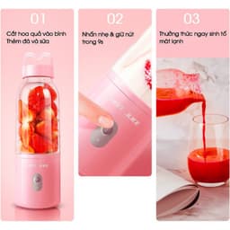 Máy Xay Sinh Tố Cầm Tay MEET JUICE - Máy Say Sinh Tố Mini - Dung tích 500ml Thời Gian Xay Chỉ 30-60s 3