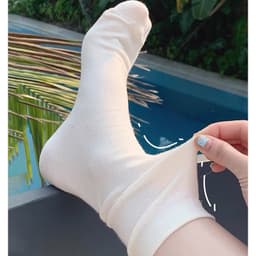 Set 5 Đôi Tất Cổ Cao, Vớ Nữ Vải Cotton Mềm Co Giãn Thời Trang Hàn Quốc 3