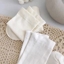 Set 5 Đôi Tất Cổ Cao, Vớ Nữ Vải Cotton Mềm Co Giãn Thời Trang Hàn Quốc 5